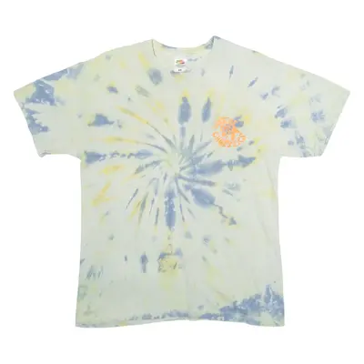 FRUIT OF THE LOOM Culture Part Of Choppers Mens Tie Dye T-Shirt Green M