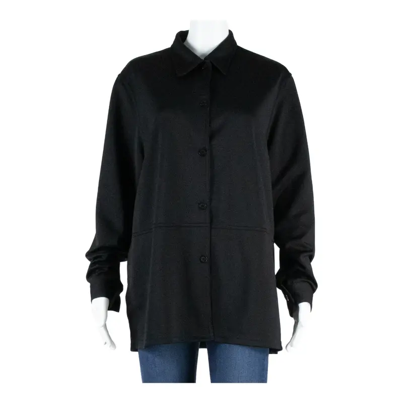 YESSICA Womens Blouse Black Long Sleeve L