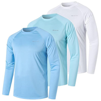 ZENGVEE Mens UPF 50+ Solid Swim Shirts Outdoor Long Sleeve Sun Protection Workout Shirts for Athletic,Running,Fishing,Hiking ...