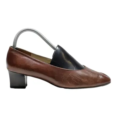 BALLY Ballet Shoes Brown Leather Womens UK 4