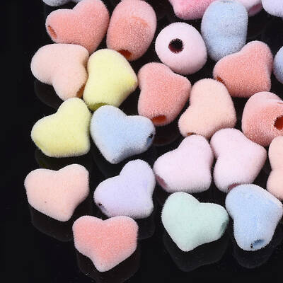 Flocky Acrylic Beads
