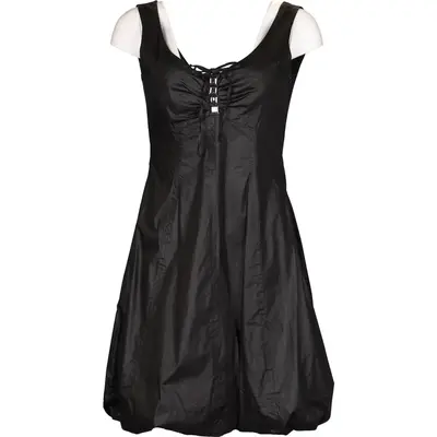 Alysi Mini Dress - Small Black Acetate Blend