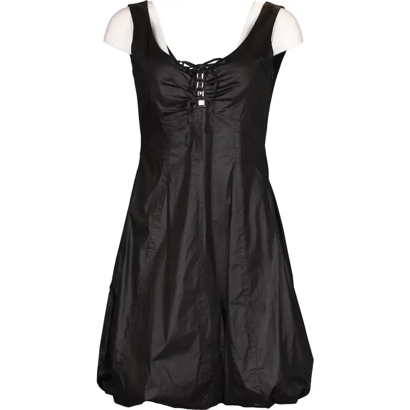 Alysi Mini Dress - Small Black Acetate Blend
