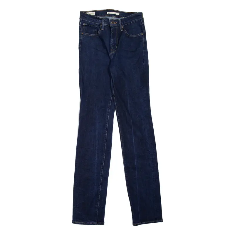 LEVI'S 724 High Rise BIG E Womens Jeans Blue Regular Straight W27 L34
