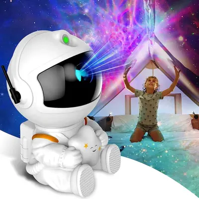 Astronaut Projector Night Light With Remote Control, 1 Count Galaxy Projection Light, Star Projector For Bedroom Playroom Ho...