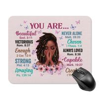 Letter & Girl Pattern Mouse Pad, Rectangle Non-slip Gaming Mouse Pad, Office Desk Decorative Keyboard Mat For Home Office, Fu...