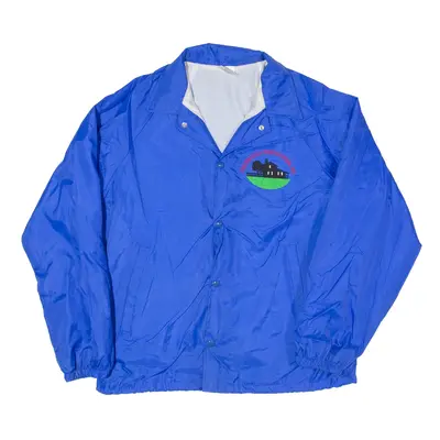 AUBURN SPORTSWEAR Coach Jacket Blue 90s Mens M
