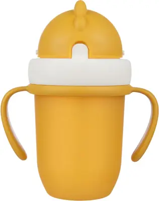 Canpol babies Matt cup with straw 9+ m yellow 210 ml