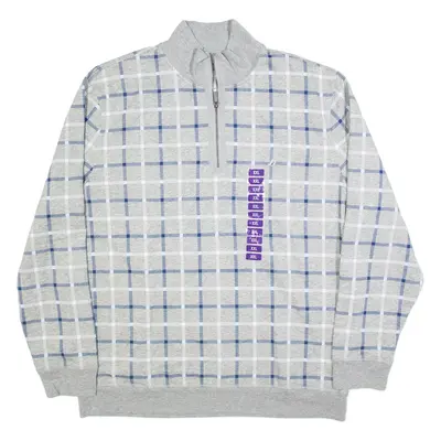NAUTICA Mens Sweatshirt Grey 1/4 Zip 2XL