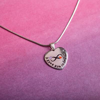 Love To Infinity Sterling Paw Necklace - with Sterling Cable Chain