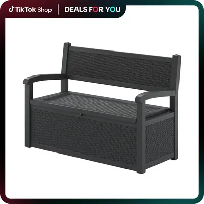 [dealsforyoudays] 70-Gallon Outdoor Storage Box – Waterproof&UV-Resistant &Supports 550 lbs – Perfect for Garden & Poolsi...