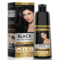 COSMTEK Black 3 in 1 Hair Dye Shampoo,100% Grey Hair Coverage,Contains Ginseng Extract,Herbal Ingredients Natural Shampoo Hai...