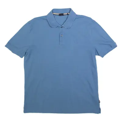 HUGO BOSS Mens Polo Shirt Blue L