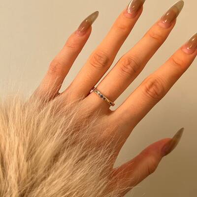 925 Sterling Silver Micro Pave Cubic Zirconia Finger Rings for Women