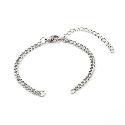 Tarnish Resistant 304 Stainless Steel Twisted Chains Bracelet Making