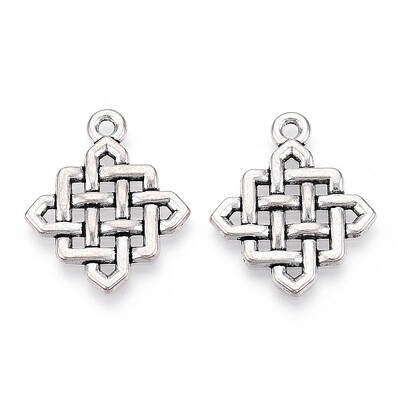 Tibetan Style Alloy Chinese Knot Pendants