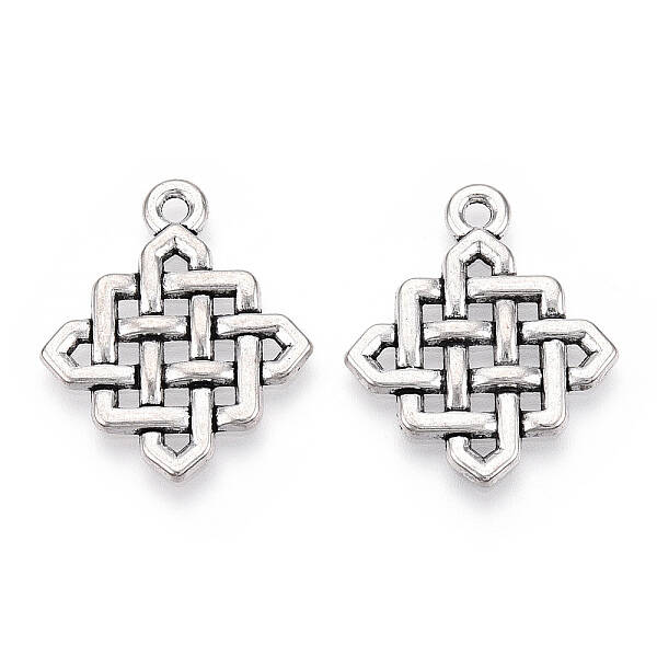 Tibetan Style Alloy Chinese Knot Pendants