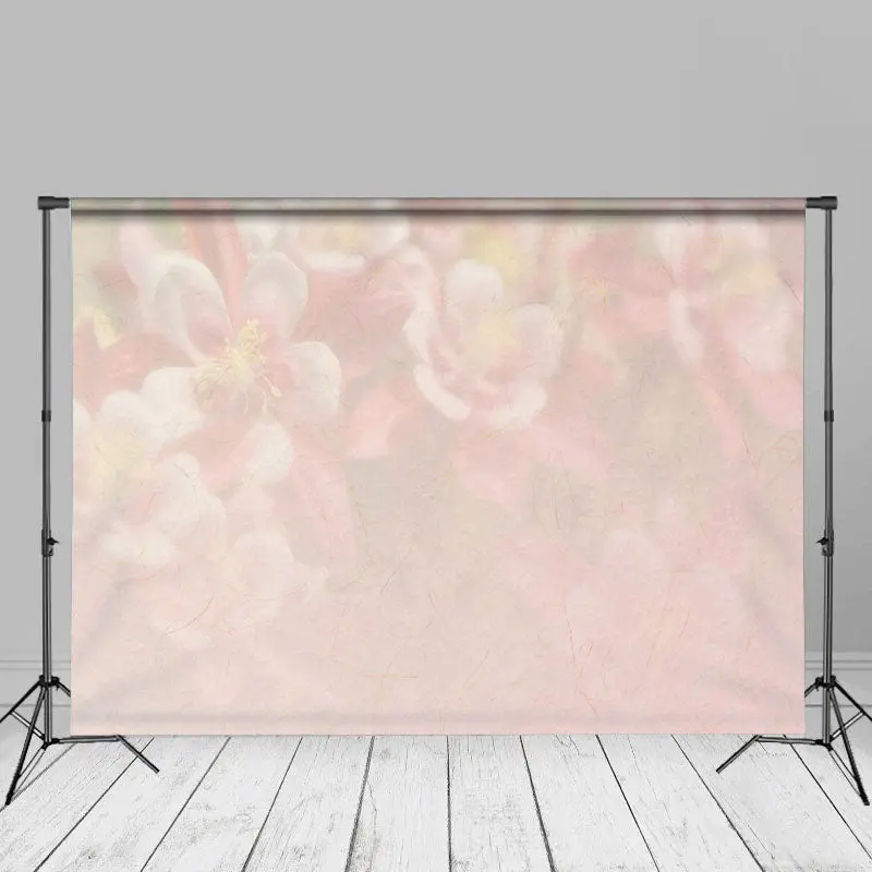 Light Color Pink Floral Bokeh Fine Art Photo Backdrop - Aperturee