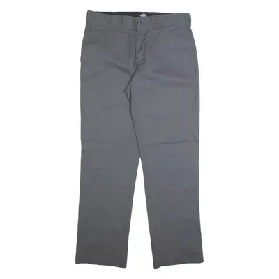 DICKIES Chino Mens Trousers Grey Regular Straight W34 L32