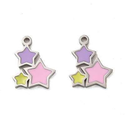 304 Stainless Steel Enamel  Charms