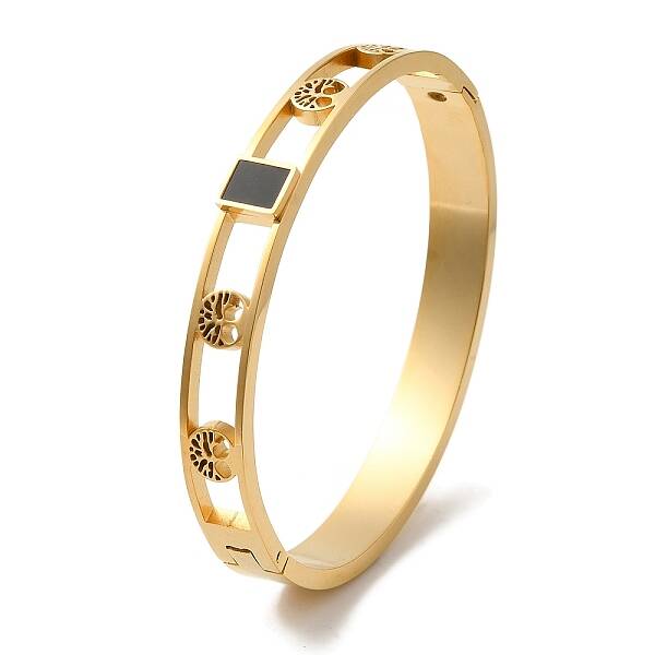 Vacuum Plating 304 Stainless Steel Bangles for Women