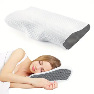 Memory Foam Neck Pillow, Soft Neck Support Pillow, Sleeping Pillow For Side, Back And Stomach Sleepers, Bedroom Decor, Home D...