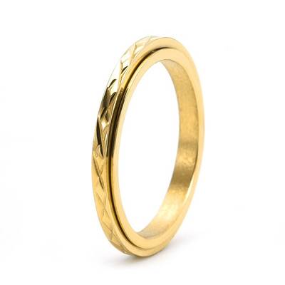 Stainless Steel Rotatable Finger Ring for Women Men