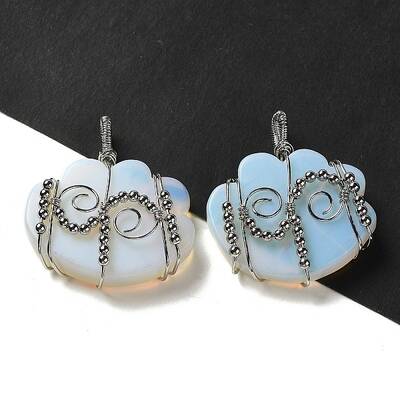 Opalite Copper Wire Wrapped Pendants