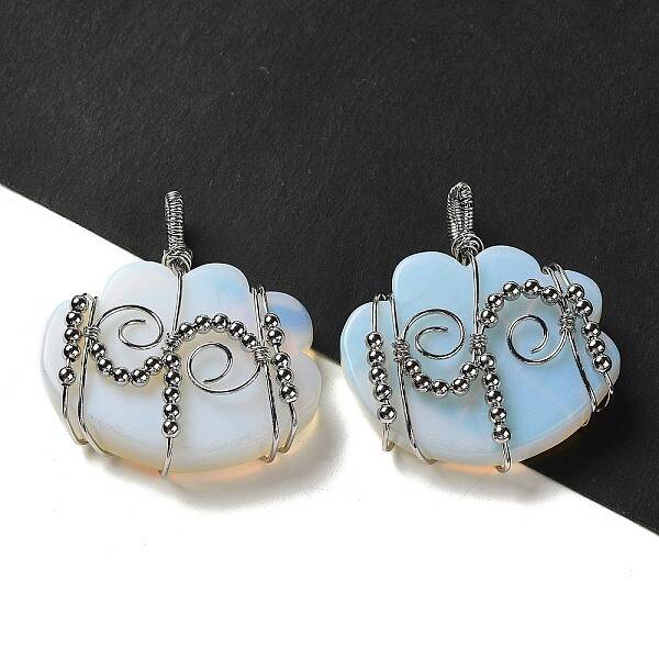 Opalite Copper Wire Wrapped Pendants