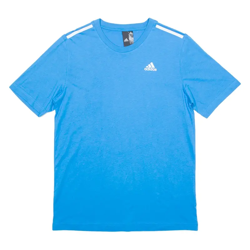 ADIDAS Mens T-Shirt Blue Crew Neck S