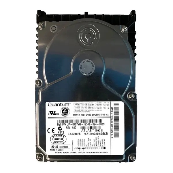00707YG Dell 9.2GB 10000RPM Ultra-160 SCSI 68-Pin 8MB 3.5-inch Hard Drive