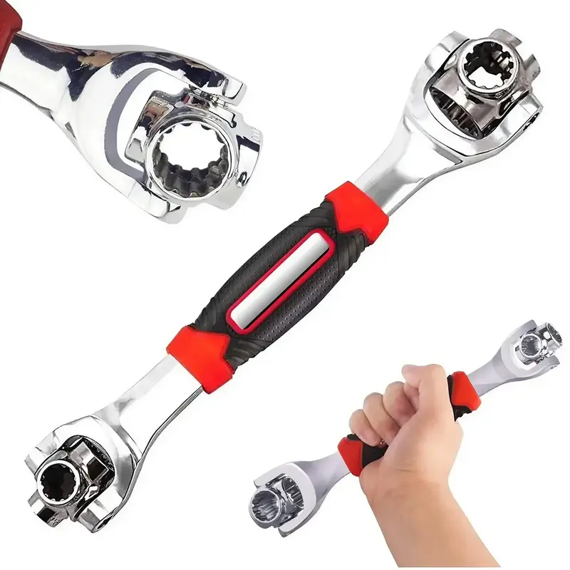 52 in 1 Multifunctional Socket Wrench, 360 Degree Rotating Head Socket Wrench, Combination Wrench Set, Universal Double-ended...