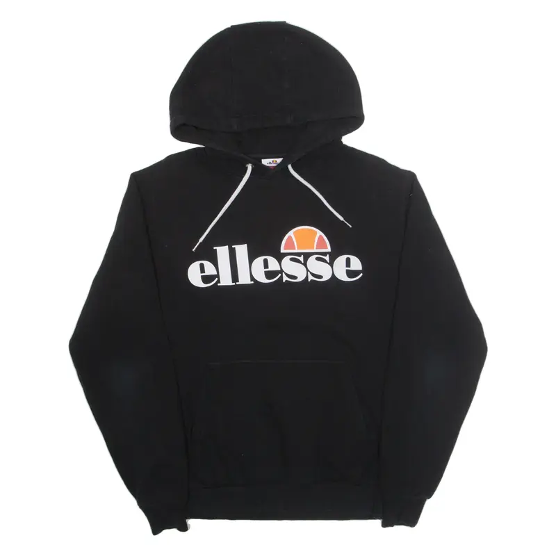 ELLESSE Womens Black Hoodie UK 12