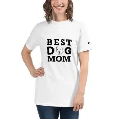 Best Dog Mom Organic T-Shirt | Size: M