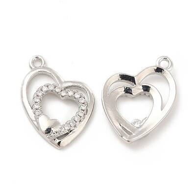 Brass Micro Pave Cubic Zirconia Pendants