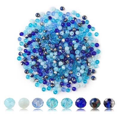 500Pcs Electroplat Opaque Glass Beads