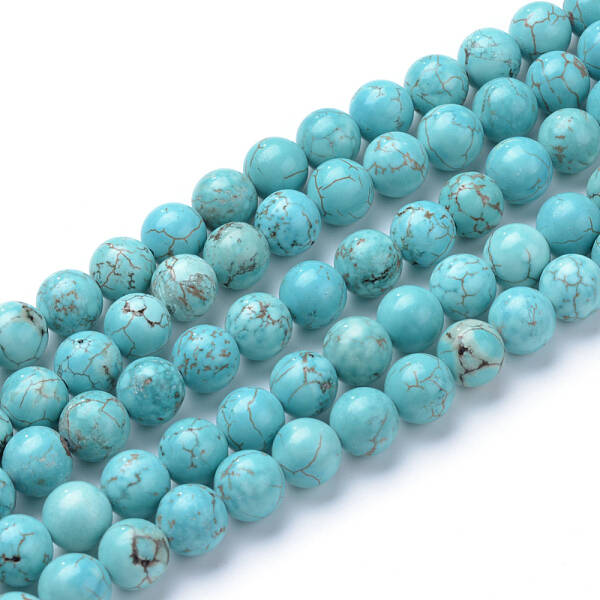 Synthetic Green Turquoise Beads Strands