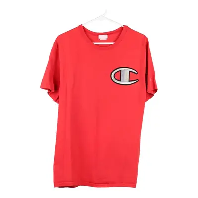 Champion T-Shirt - Large Red Cotton