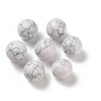 Synthetic Howlite No Hole Sphere Beads