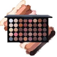 40 Colors Earth Tone Matte & Metallic Eyeshadow Palette, Glam Shimmering Eye Makeup Powder, High Pigmented Glittering Eyeshad...
