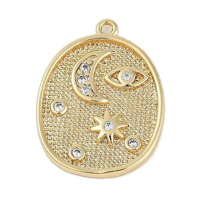 Brass Micro Pave Cubic Zirconia Pendants