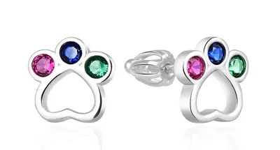 Agato Playful Paw Silver Earrings AGT-E018SC