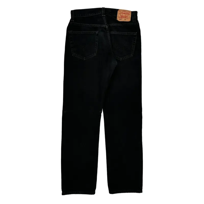 505 Levis Jeans - 32W 32L Black Cotton