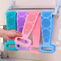 Silicone Bath Belt, 1 Set Back Scrubber Towel, Back Massage Belt, Bathing Accessories for Home Bathroom, Bathing Supplies, M...