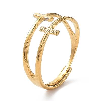 Ion Plating(IP) 304 Stainless Steel Hollow Cross Adjustable Rings