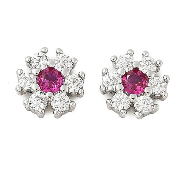 Brass Micro Pave Cubic Zirconia Beads