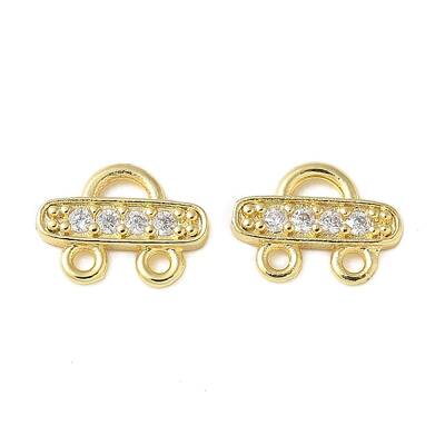 Brass Micro Pave Cubic Zirconia Chandelier Component Links