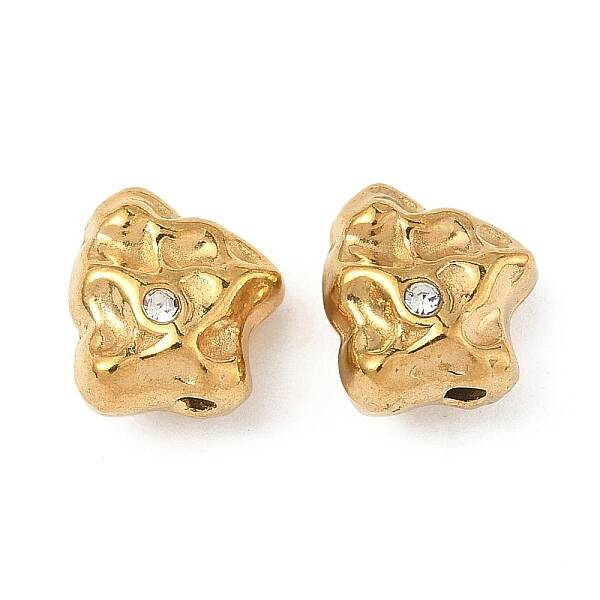 304 Stainless Steel Crystal Rhinestone Beads