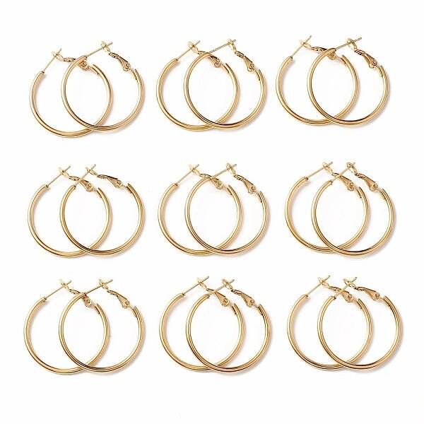 PVD Vacuum Plating 304 Stainless Steel Hoop Earrings