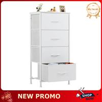 [Deal]  4 Storage Drawer Dresser for Bedroom, Fabric Storage Organizer Unit Chest of Drawers with Wooden Top for Closet, Nurs...